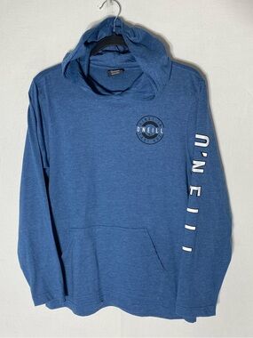 O'Neill Heathered Blue Lightweight Graphic Pullover Hoodie XXL 18/20
